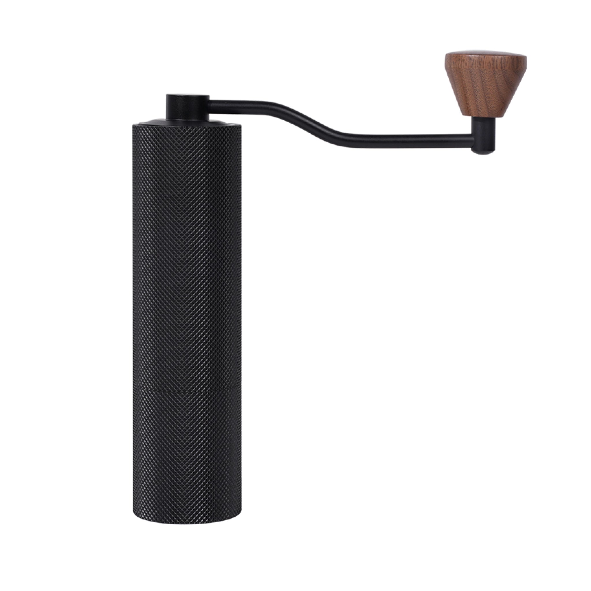 Produktbild der schlanken, runden Kaffeemühle Timemore Chestnut Slim 3 in schwarzem Aluminium-Finish.