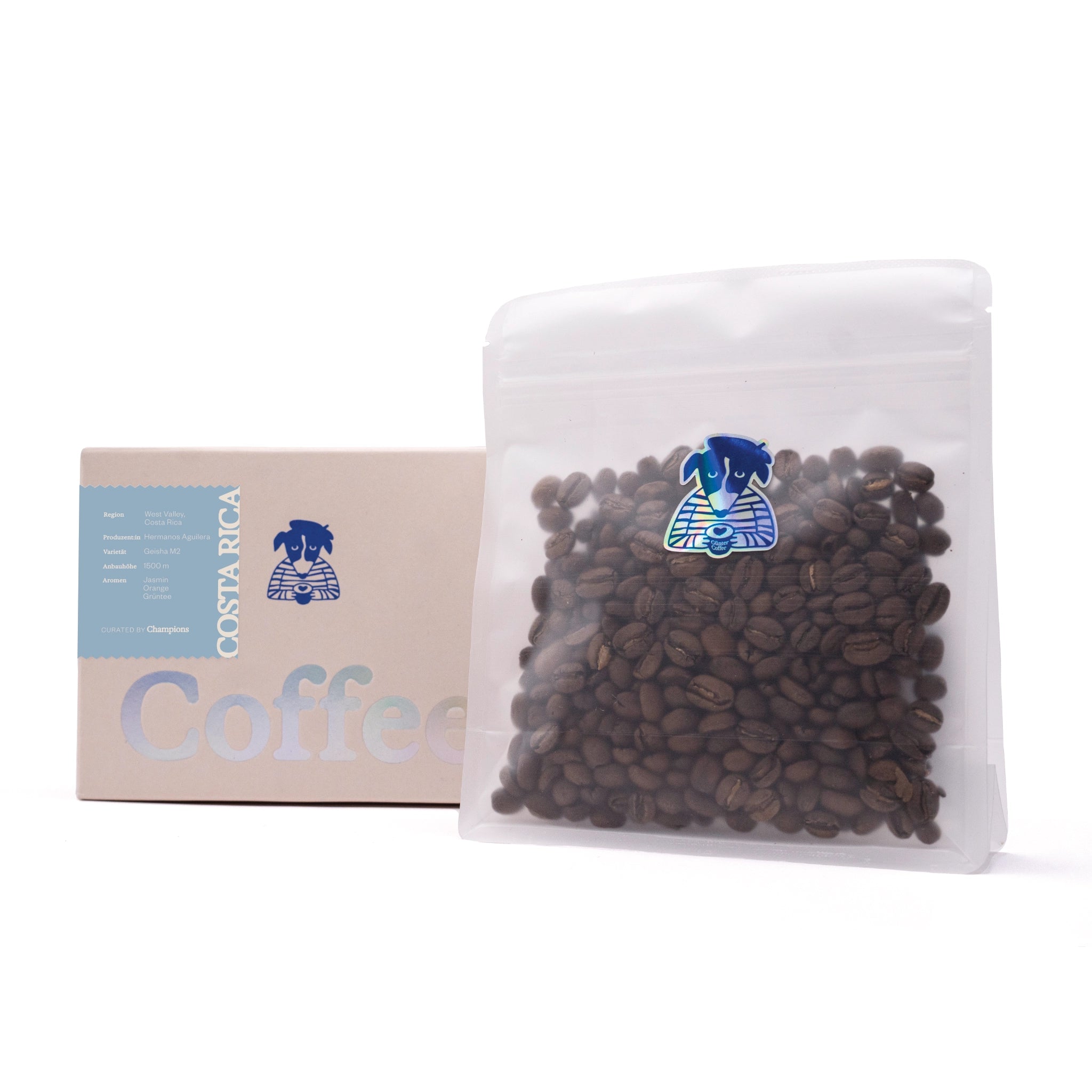 Produktverpackung Costa Rica Naranjo mit Beutel