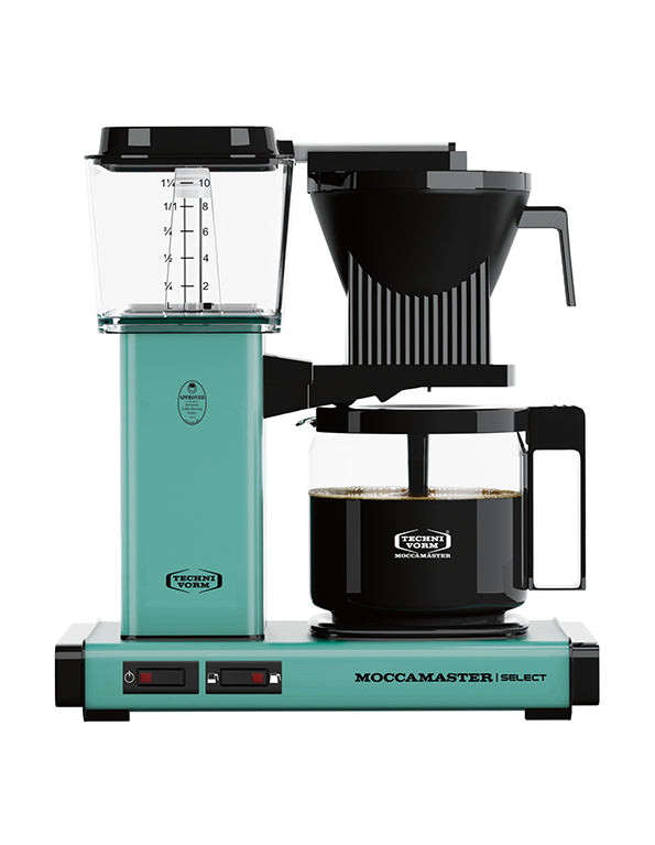 Moccamaster KBG Select in turquoise.