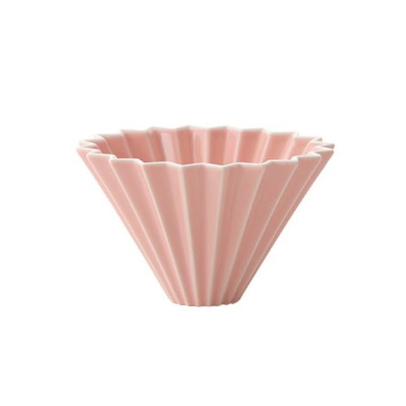 ORIGAMI Keramik Dripper in rosa.